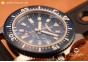 BREITLING SUPEROCEAN 2824 AUTO STEEL CASE WITH BLUE DIAL AND BLACK RUBBER STRAP - 1:1 ORIGIANL (GF)