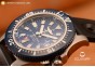 BREITLING SUPEROCEAN 2824 AUTO STEEL CASE WITH BLUE DIAL AND BLACK RUBBER STRAP - 1:1 ORIGIANL (GF)