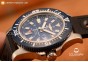 BREITLING SUPEROCEAN 2824 AUTO STEEL CASE WITH BLUE DIAL AND BLACK RUBBER STRAP - 1:1 ORIGIANL (GF)