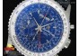 Datora Montbrillant Chrono SS JF 1:1 Best Edition Blue Dial on Blue Leather Strap A7751